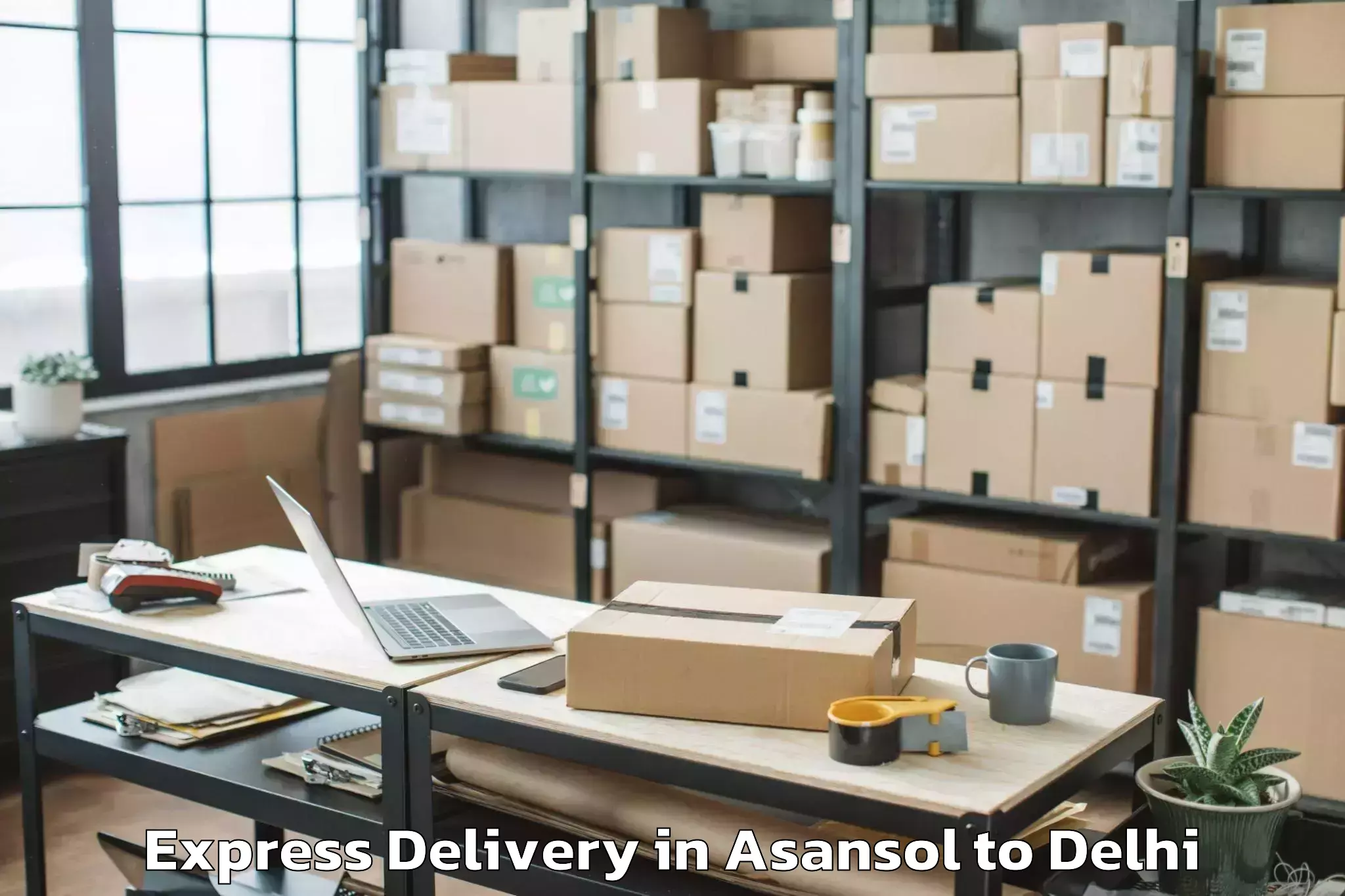 Book Your Asansol to Jhilmil Express Delivery Today